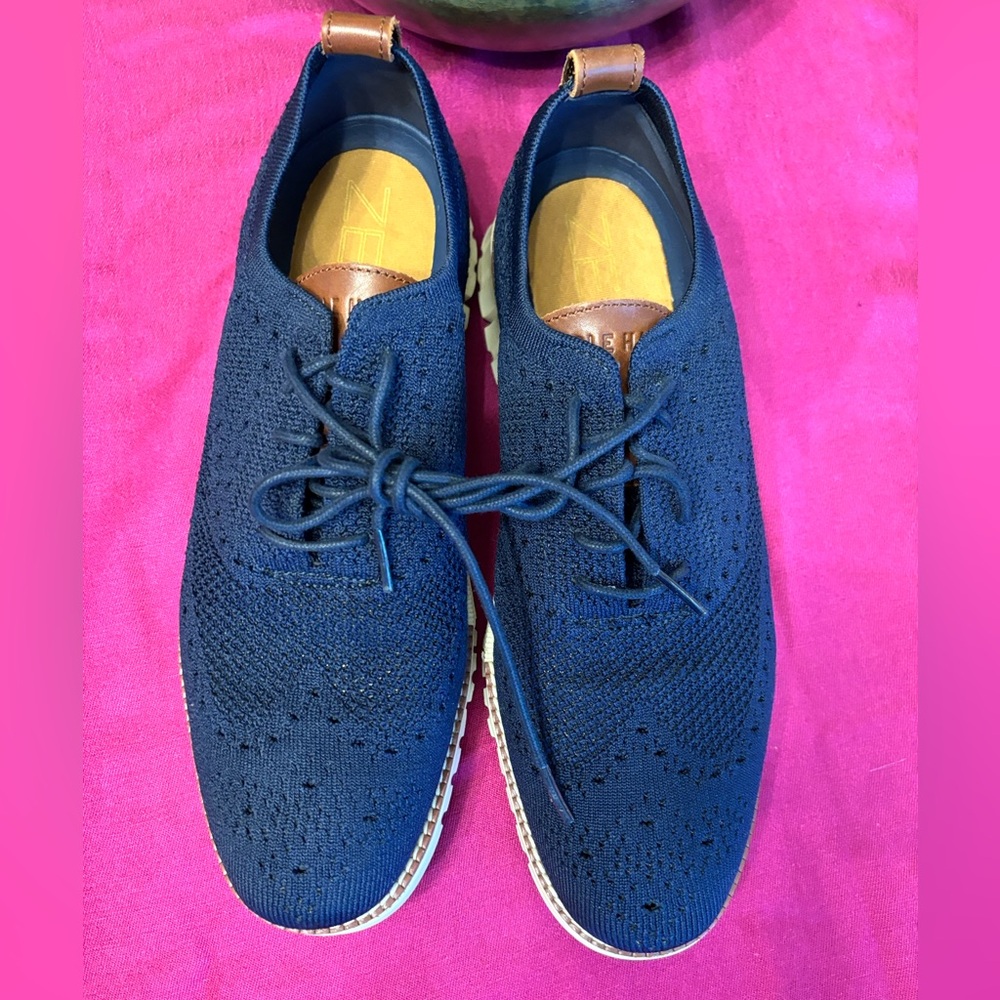 Cole Haan Men’s Stitchlite Wingtips Knit Navy 9.5 
NWOT